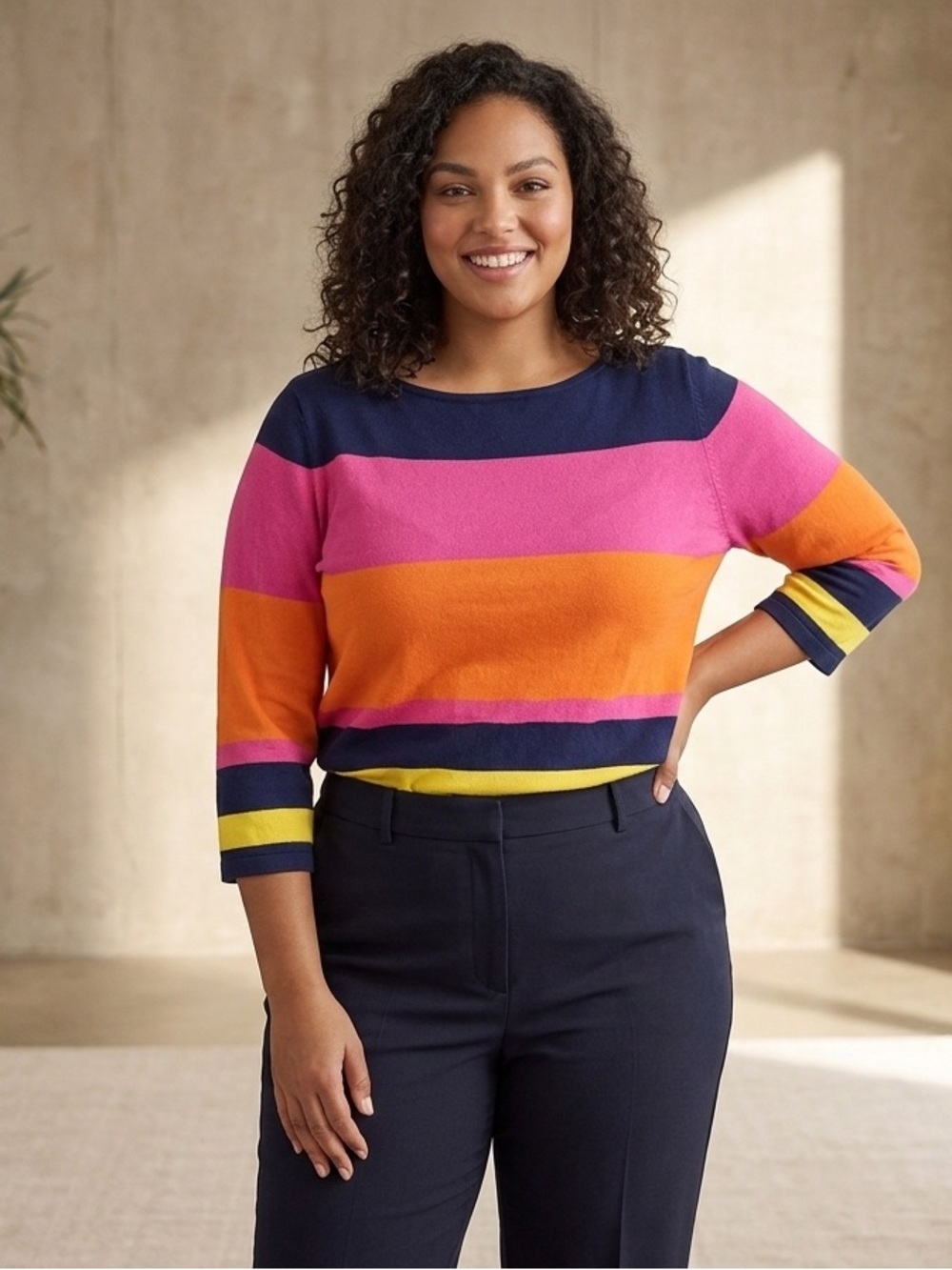 Lauren Ralph Lauren Multicolor Striped Sweater Woman Lady Size Medium